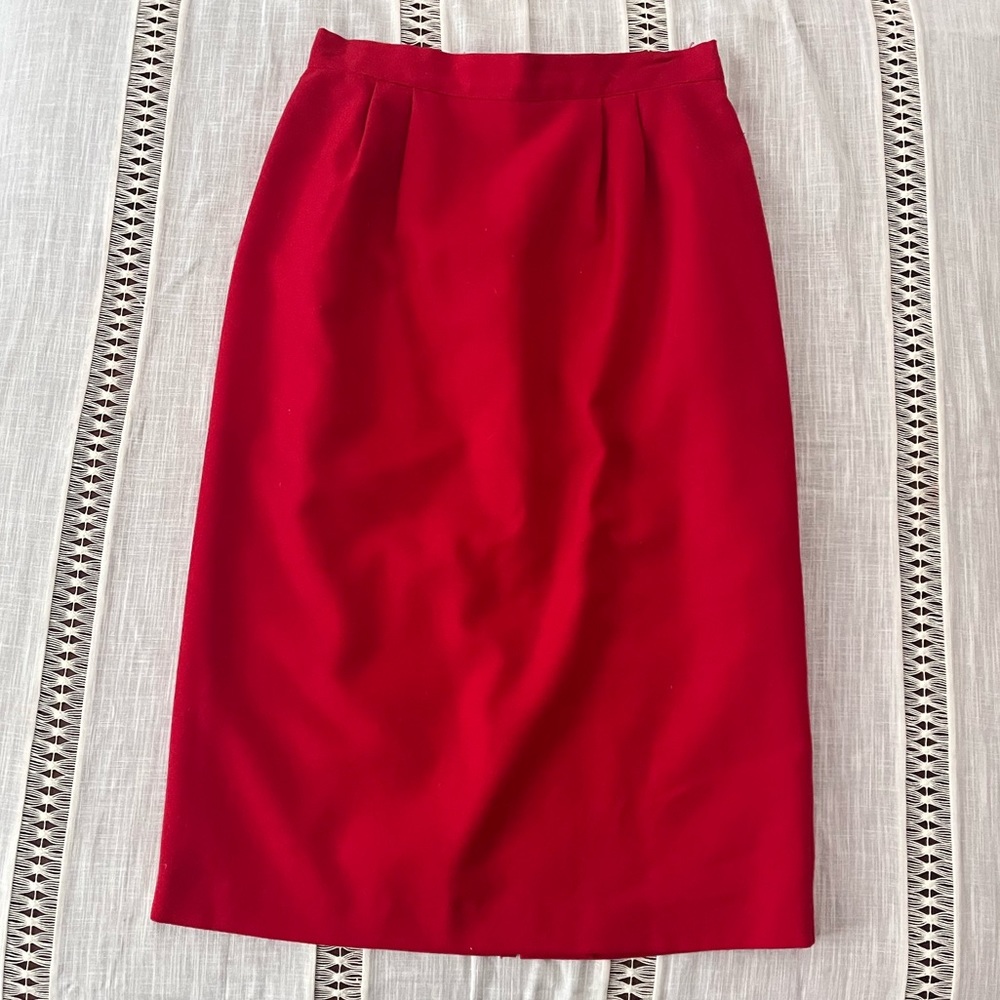 Vintage red pencil skirt